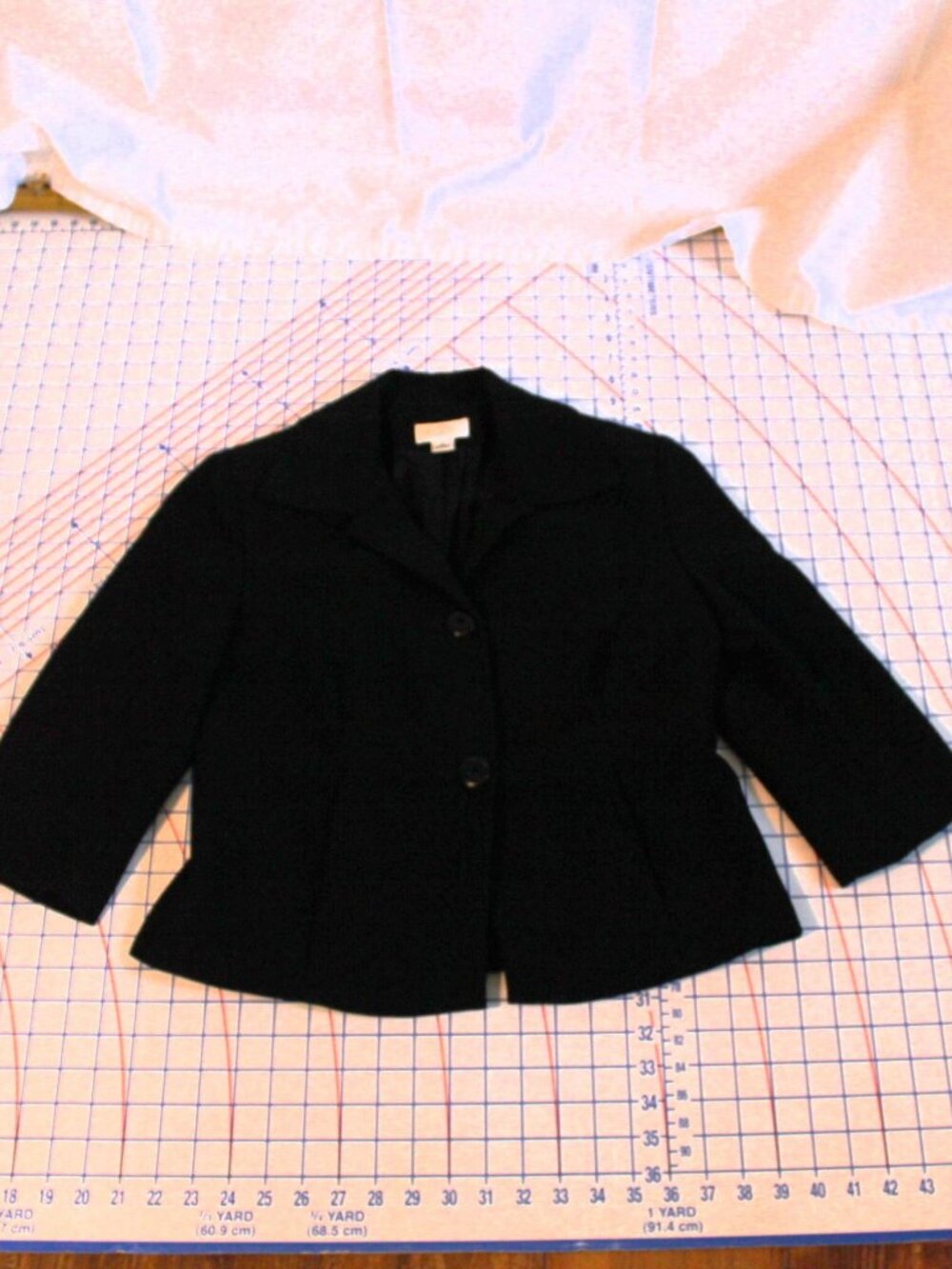 LOFT Black 3/4 Sleeve Blazer Size 4